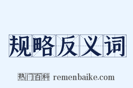 规略反义词是什么意思的图片